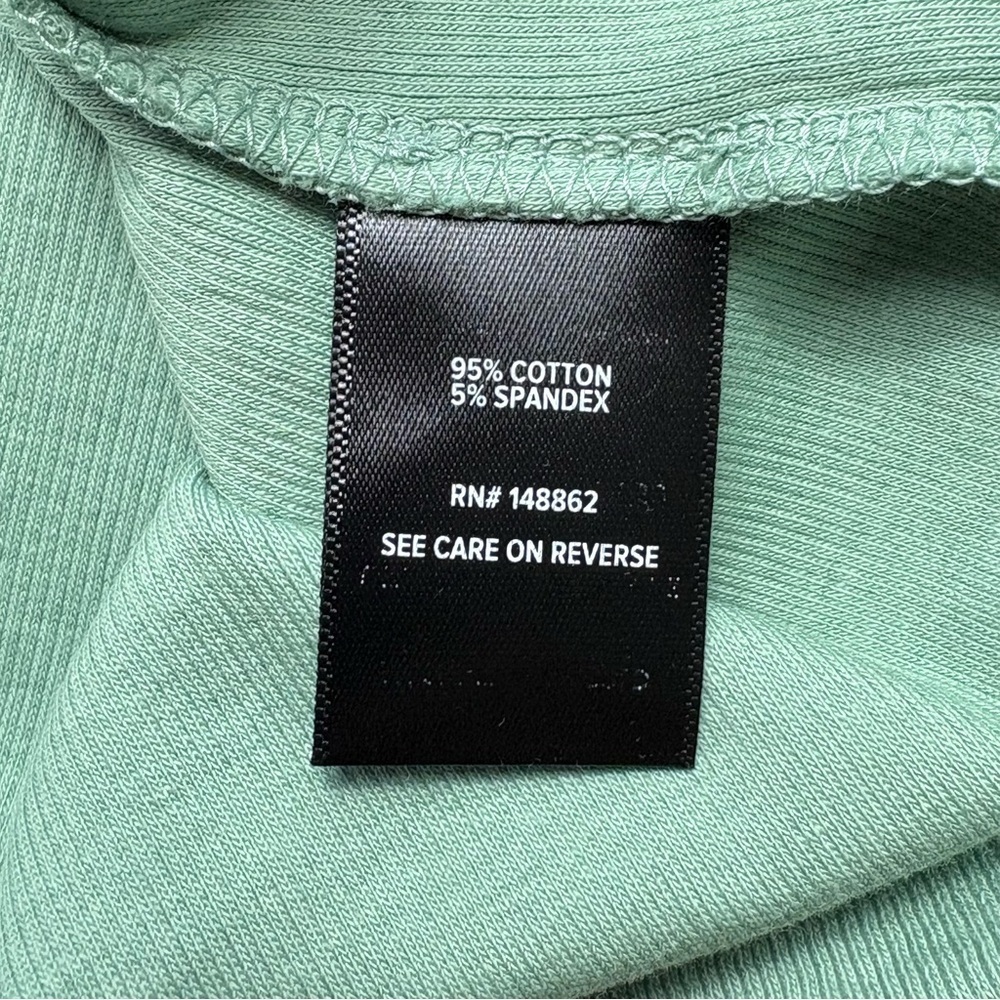 NEW TORRID Rib Cinched V-Neck Tee 1X 14/16 Green Cotton Blend Short Sleeve - Picture 8 of 10